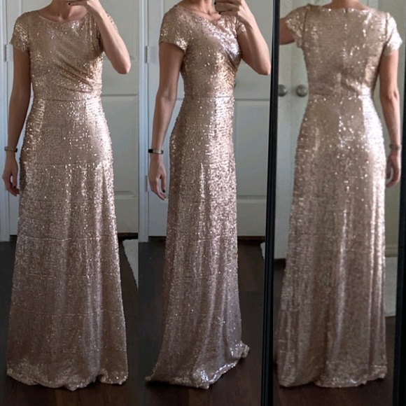 matte gold gown